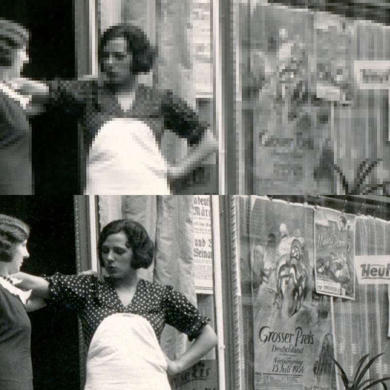 Comparison of image quality at 1200 dpi versus 600 dpi